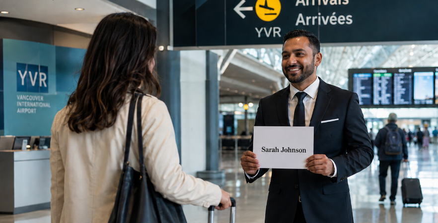 Warm welcome at Vancouver airport