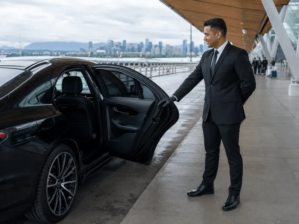 airport chauffeur service scene in delta