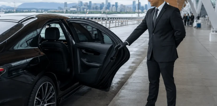 airport chauffeur service scene in delta