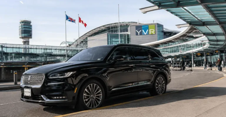 luxury SUV parked at YVR airport